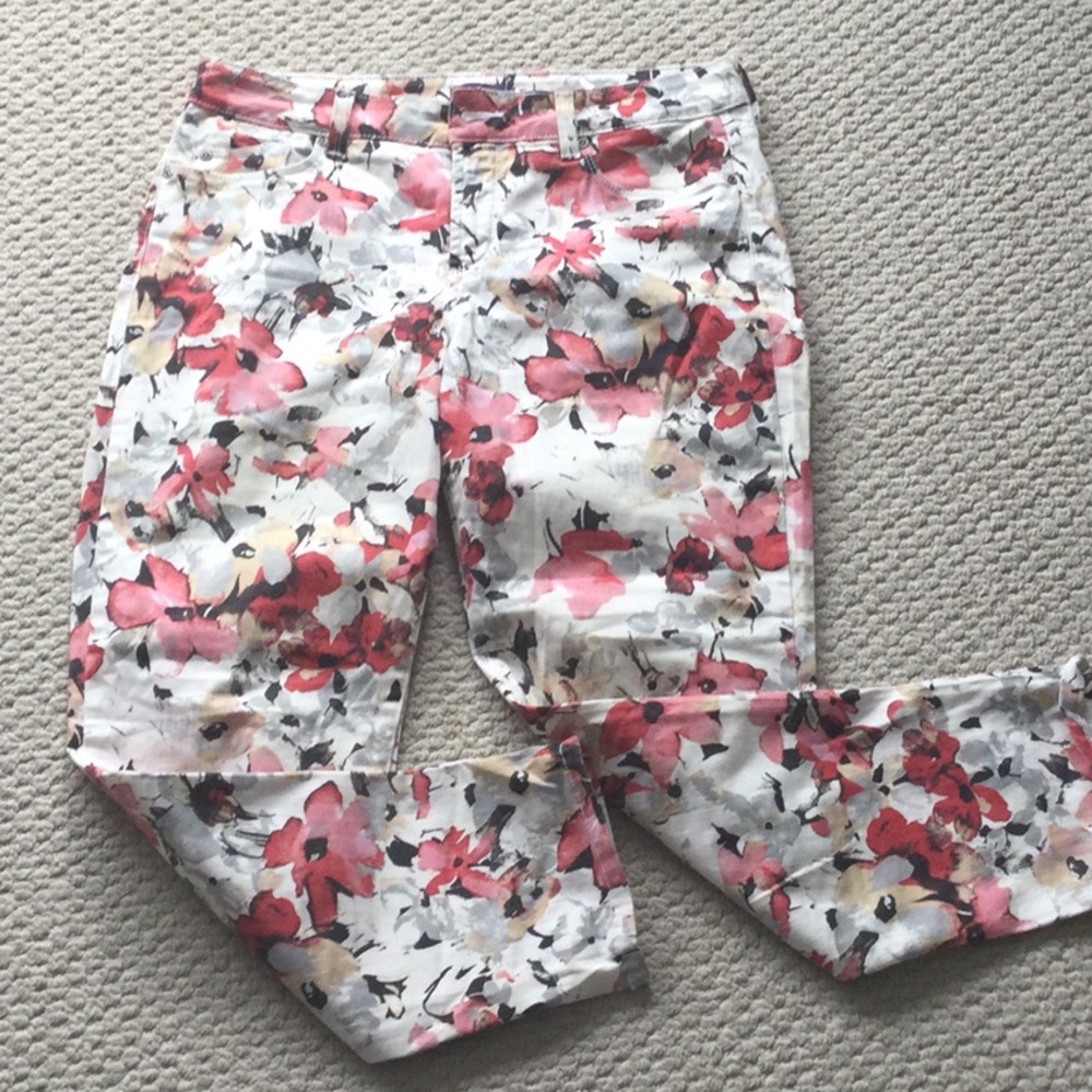Floral cotton/Spandex jeans size 8